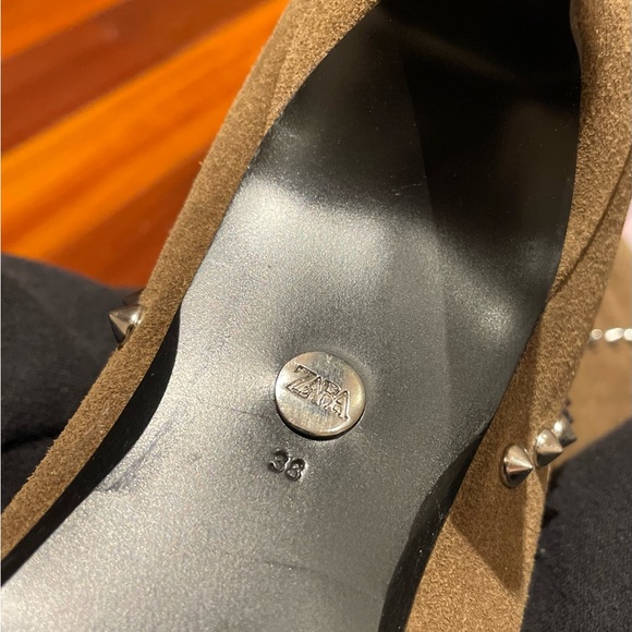 ZARA size 38 Studded suede Boots - never worn - Picture 6 of 6